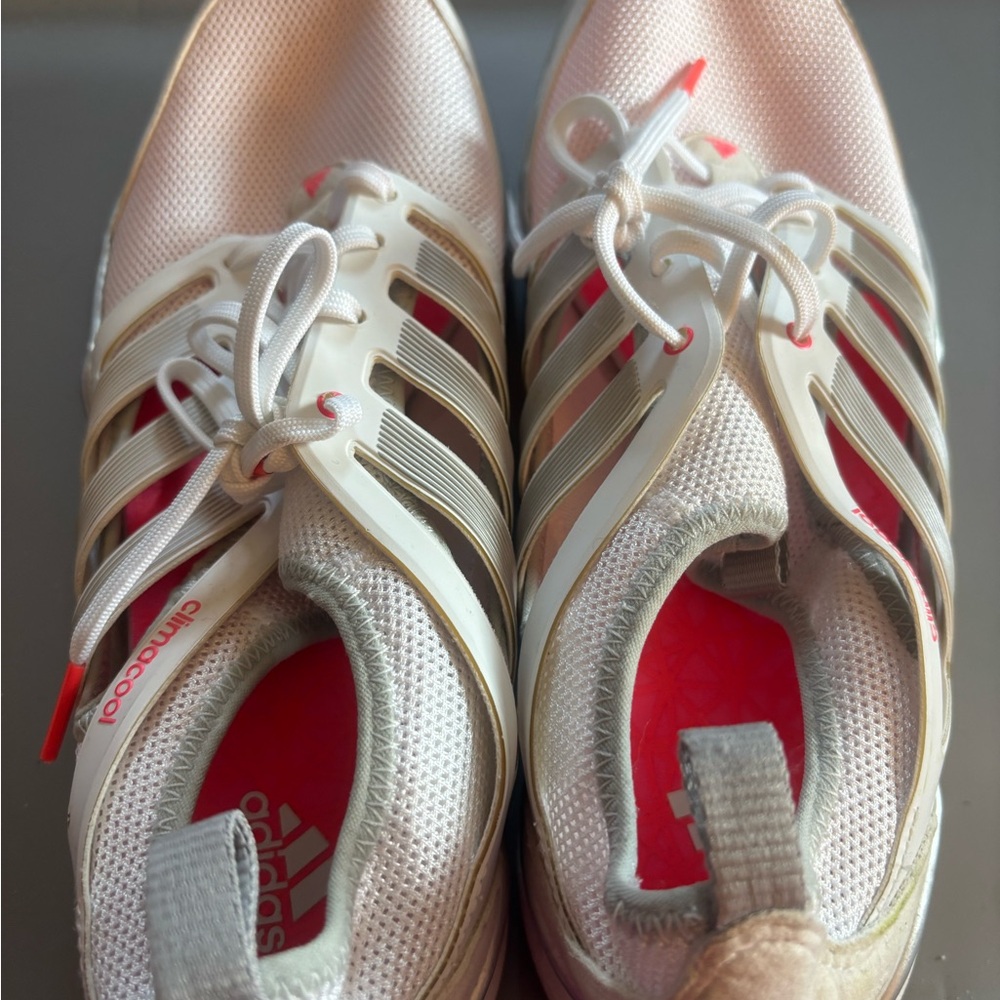 Adidas Women's White and Pink Climacool Golf Shoes